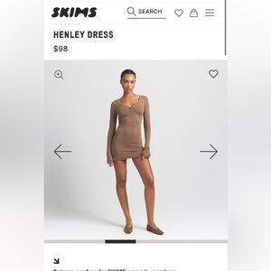 SKIMS Henley Night Dress- Like New!